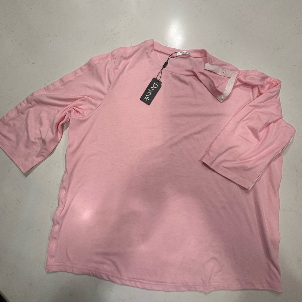 Women’s Pink After Surgery TShirt 3/4 sleeves Soft